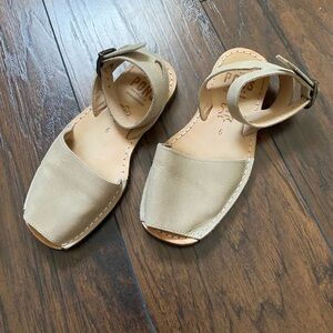 PONS Avarcas authentic leather sandals size 6, made in Spain